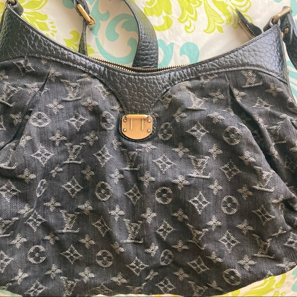 Louis Vuitton Black Denim Mahina - Picture 2 of 7